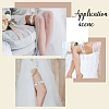 4Pcs 2 Styles Polyester Rhinestone Lace Flower Garter Leg Ring for Women AJEW-HY0003-36-5