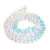 Transparent Painted Glass Beads Strands DGLA-A034-T6mm-A21-5