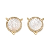 Brass Micro Pave Clear Cubic Zirconia Chandelier Component Links CU-CBA5585-03G-03-1