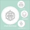 20Pcs 5 Styles 201 Stainless Steel Pendants STAS-DC0013-89-3