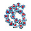 Baking Paint Glass Bumpy Beads Heart X-LAMP-V001-07B-2
