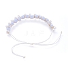 Adjustable Natural Blue Lace Agate Braided Bead Bracelets BJEW-JB05162-03-3