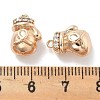 Brass Micro Pave Cubic Zirconia Charms KK-M102-55G-3