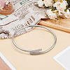 4Pcs 2 Colors Alloy Plain Bangles for Women BJEW-GO0001-04-3