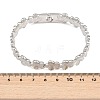 304 Stainless Steel Flower Hinged Cuff Bangles for Women SA-CBA45D5-27P-5