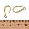 Long-Lasting Plated Brass Ear Wire KK-K381-07G-01-3