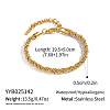 304 Stainless Steel Rope Chain Bracelets for Women AF5599-4-2