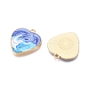 Rack Plating Alloy Enamel Pendants ENAM-N056-366KCG-04-2