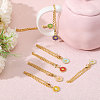 7Pcs 7 Colors Flower Alloy Enamel Cup Charms HJEW-GL00001-5