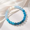 Round Natural Gemstone Stretch Beaded Bracelets BJEW-JB12986-6