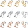 SUPERFINDINGS 30Pcs 3 Colors Brass Clip-on Earring Findings KK-FH0004-55-1