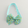Cloth Polka Dot Bowknot Elastic Baby Headbands Hair Accessories OHAR-Q002-20K-1