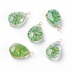 Inner Flower Glass Pendants GLAA-K036-C01-NF-2