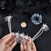 Alloy Rhinestone Hair Combs MRMJ-WH2007-031P-3