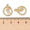 Brass Micro Pave Cubic Zirconia Pendants KK-Q068-28G-3