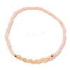 Glass Seed & Bicone Acrylic Beaded Stretch Bracelet BJEW-JB09429-3