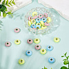30Pcs Spray Painted Faceted Resin European Beads RESI-TADJ0001-05B-4