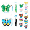 44pcs 11 styles Opaque & Transparent Resin Pendants RESI-TA0001-82-3