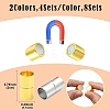 8Pcs 2 Colors Brass Magnetic Clasps FIND-YW0007-40-3