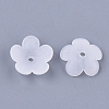 5-Petal Transparent Acrylic Bead Caps X-FACR-T001-12-2