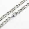 Men's 304 Stainless Steel Curb Chain Necklaces STAS-O037-57P-1