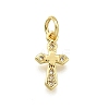 Brass Micro Pave Cubic Zirconia Pendants LS-KK-Z100-41G-02-1