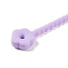 Flower Shape Silicone Cable Zip Ties AJEW-C034-01H-2