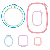 7Pcs 7 Styles Adjustable ABS Plastic Embroidery Hoops EMBR-OC0001-01-1