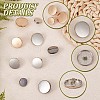 Gorgecraft 54Pcs 9 Styles Alloy Shank Buttons BUTT-GF0001-17-5