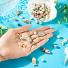 50Pcs Round Natural Flower Amazonite and 15Pcs 3 Colors Fish Dyed Synthetic Turquoise Beads Sets G-TA0003-04-7
