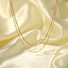 Stainless Steel Layered Necklaces PW-WG2F46D-01-1