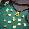 18Pcs 2 Styles Rack Plating Brass Glue-on Flat Pad Bails KK-AR0001-80B-4