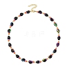 Halloween Skull Acrylic Beaded Necklaces NJEW-JN06531-3