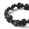 Synthetic Turquoise Tortoise Beaded Stretch Bracelet for Women BJEW-WH0018-16A-2