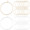 100Pcs 2 Colors 316 Surgical Stainless Steel Wine Glass Charms Rings STAS-BBC0005-95C-1