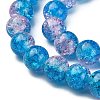 Spray Painted Crackle Glass Beads Strands LS-CCG-Q001-10mm-19-3