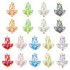 18Pcs 9 Styles Acrylic & Alloy Flower Pendants PALLOY-TAC0160-2