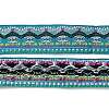 10M Ethnic Style Embroidery Polyester Ribbons OCOR-XCP0002-17-3