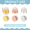 30Pcs 3 Colors Brass Ear Nuts KK-ME0003-62-2