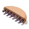 Natural Amethyst Scalp Massager AJEW-G058-01D-2