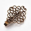 Hair Accessories Iron Alligator Hair Clip Findings X-MAK-WH0002-02AB-1