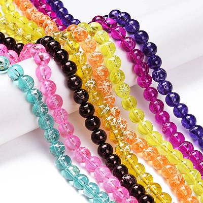Drawbench Transparent Glass Beads Strands GLAD-Q012-8mm-M-1