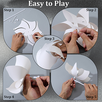 10Pcs DIY Craft Paper Windmill DIY-CP0013-51-1