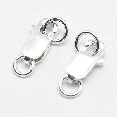 925 Sterling Silver Lobster Claw Clasps STER-G019-05-8mm-1
