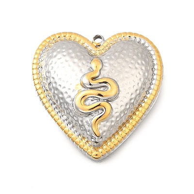 304 Stainless Steel Pendants STAS-M123-03G-PG-1