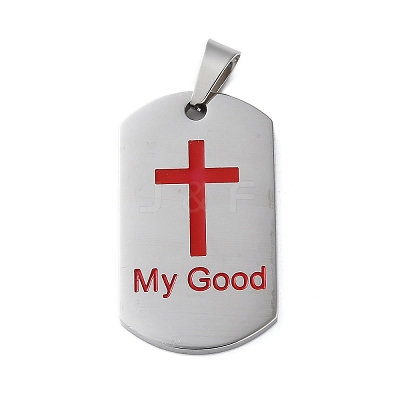304 Stainless Steel Enamel Pendants STAS-G346-38P-1
