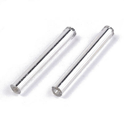 Electroplate Glass Bugle Beads SEED-S043-02C-02-1
