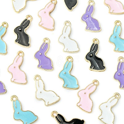 20Pcs 5 Colors Alloy Enamel Pendants ENAM-YW0003-01-1