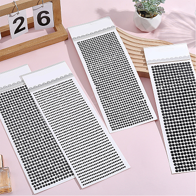4 Sheets 4 Styles Acrylic Self Adhesive Stickers DIY-GF0014-71D-1