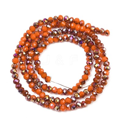 Electroplate Glass Beads Stradns EGLA-H114-02B-15-1
